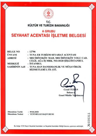 Seyahat Acentası İşletme Belgesi